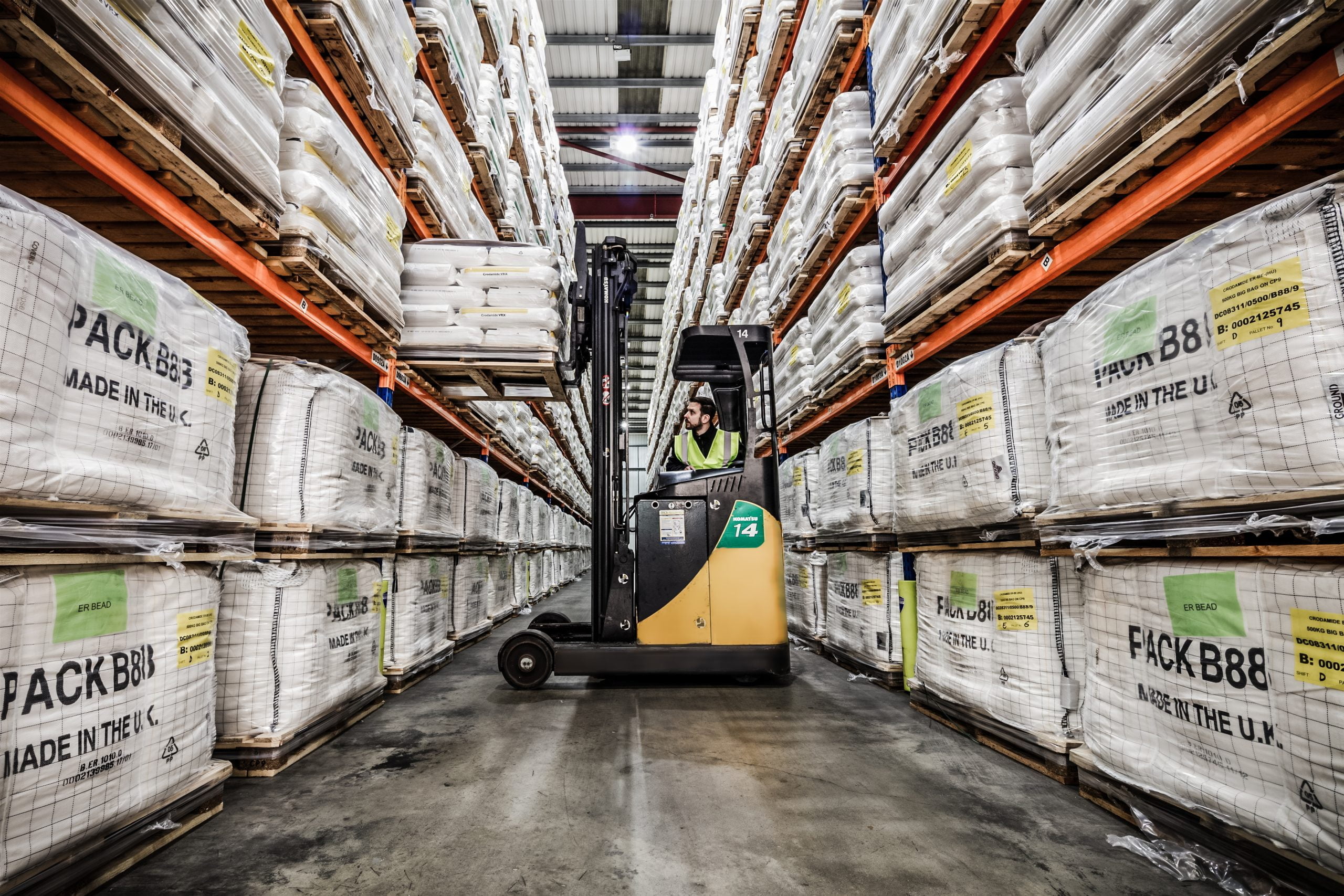 TEPS warehouse based in Hull with forklift driver